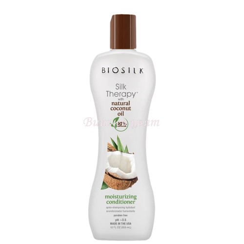 BioSilk Silk Therapy Coconut Oil Conditioner Хидратиращ балсам с органично кокосово масло 355 мл.