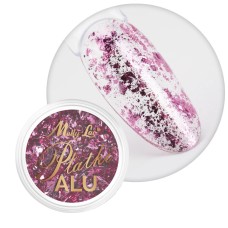 Molly Lac Metallic Alu Flakes Intriguing Pink No. 4 - Декорация за нокти