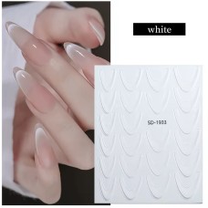 Стикер за нокти омбре дизайн - White